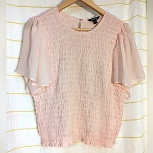 🩰🦢 Ballet Pink Flutter Sleeve Blouse🦢🩰